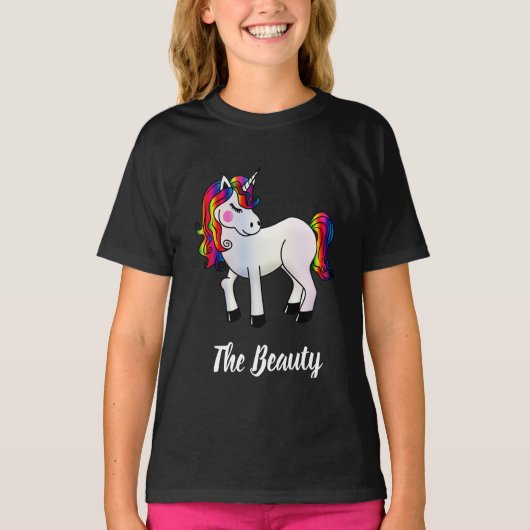 De schoonheid van meisjes en paarden t-shirt (Voorkant)
