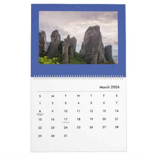 De schoonheid van Meteora - Grote Kalender (Mar 2026)