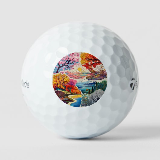 "De schoonheid van Natuur onthuld" Golfballen (Voorkant)
