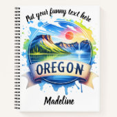 De schoonheid van Oregon in levendige kunst Notitieboek (Voorkant)