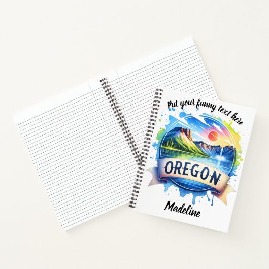 De schoonheid van Oregon in levendige kunst Notitieboek (Binnen)