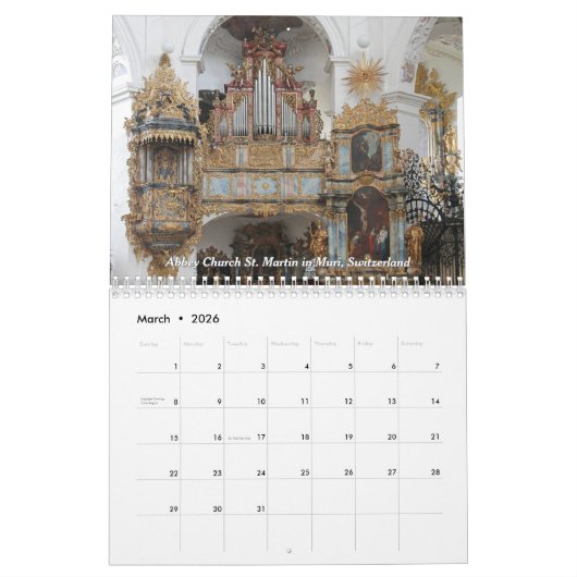 De schoonheid van pijporgels 2026 - een orgelkalen kalender (Mar 2026)