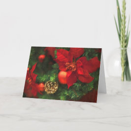 De Schoonheid van poinsettia Feestdagen Kaart