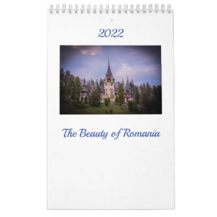De schoonheid van Roemenië, één paginanalender Kalender