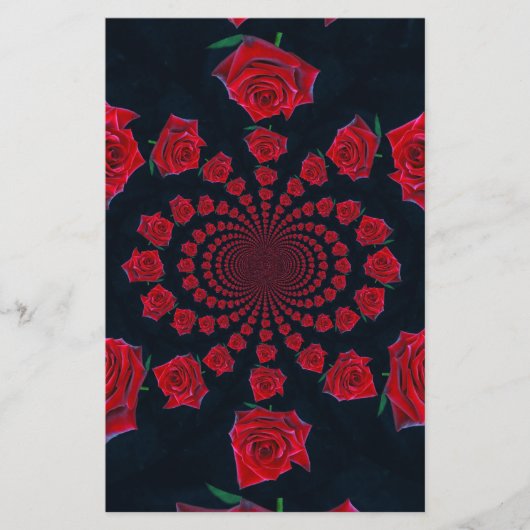 De schoonheid van Rozen: Floral Fantasy Briefpapier (Voorkant)