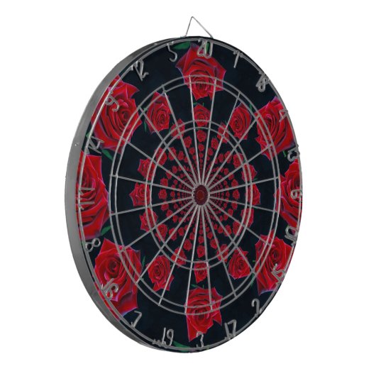 De schoonheid van Rozen: Floral Fantasy Dartbord (Voorkant Links)