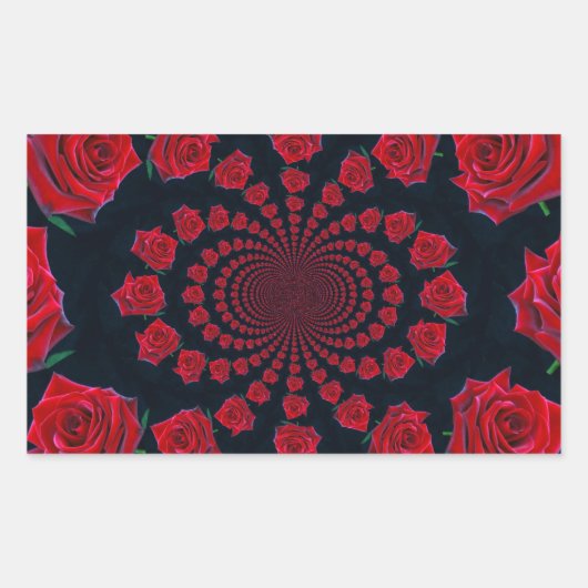 De schoonheid van Rozen: Floral Fantasy Rechthoekige Sticker (Voorkant)