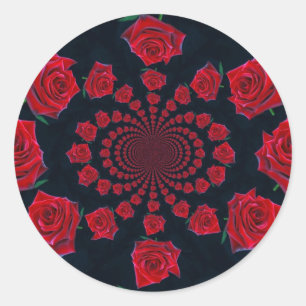 De schoonheid van Rozen: Floral Fantasy Ronde Sticker