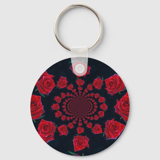 De schoonheid van Rozen: Floral Fantasy Sleutelhanger (Voorkant)