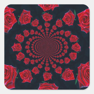 De schoonheid van Rozen: Floral Fantasy Vierkante Sticker