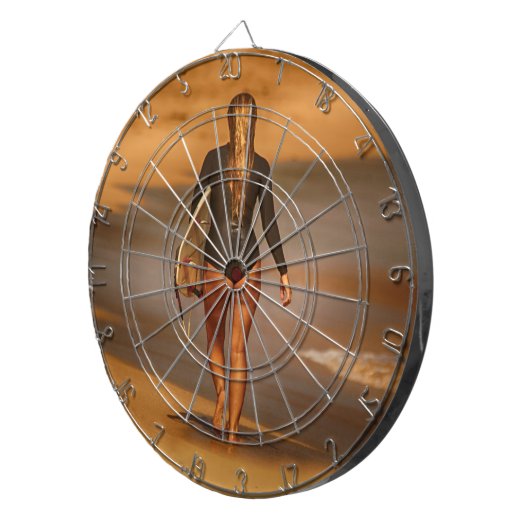 De schoonheid van surfing - Dart Board Dartbord (Voorkant Rechts)