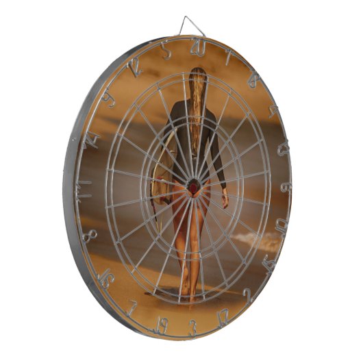 De schoonheid van surfing - Dart Board Dartbord (Voorkant Links)