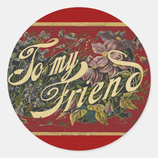 De schoonheid van Vintage Ronde Sticker (Voorkant)