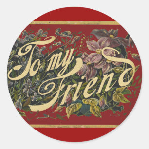 De schoonheid van Vintage Ronde Sticker