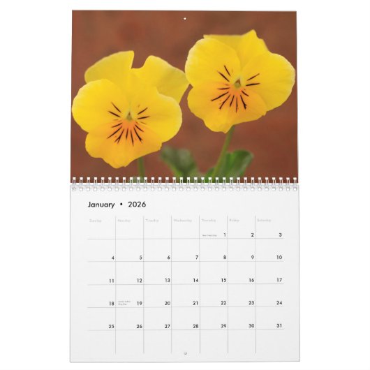 De schoonheid van Violets Calendar Kalender (Jan 2026)