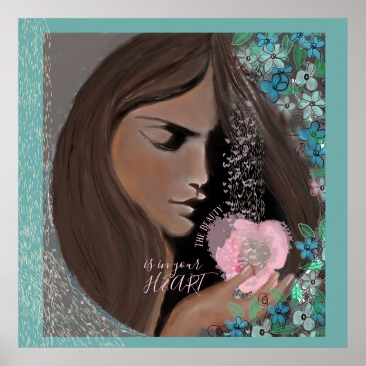 De schoonheid zit in je hart poster (Voorkant)