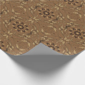 De schoonheidsbloem motiveert op het batikontwerp  cadeaupapier (Hoek)