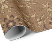 De schoonheidsbloem motiveert op het batikontwerp  cadeaupapier (Rol Hoek)