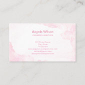 De schoonmaakdiensten van het huis maakten Glitter Visitekaartje (Achterkant)