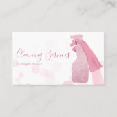 De schoonmaakdiensten van het huis maakten Glitter Visitekaartje (Voorkant)