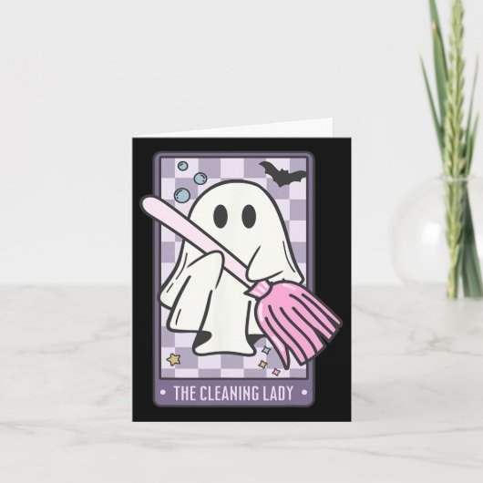 De schoonmaakster Tarot Kaart Halloween Huishoudst (Voorkant)