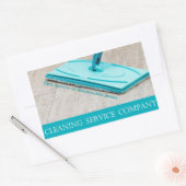 De schoonmakende dienst rechthoekige sticker (Envelop)