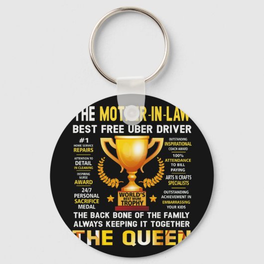 De schoonmoeder van de koningin Trophy Sleutelhanger (Voorkant)