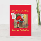 De schoorsteen met speelgoed 5 "x7" gevouwen Kaart (Voorkant)