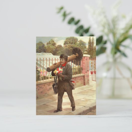 De schoorsteenveger briefkaart (Staand voorkant)