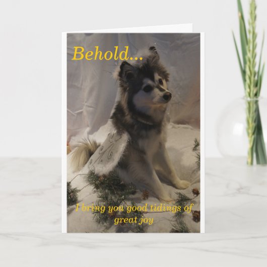 De schor Kerstkaart van de Engel Feestdagen Kaart (Voorkant)