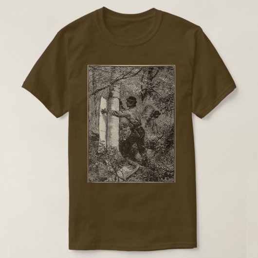 De schors van de bomen voor de kanoebereiding t-shirt (Design voorkant)