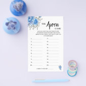 De Schort Game BlueFlowers Vrijgezellenfeest Game  Flyer (Enkel)