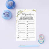 De Schort Game Greenery Gold Shower-Kaart Flyer (Enkel)