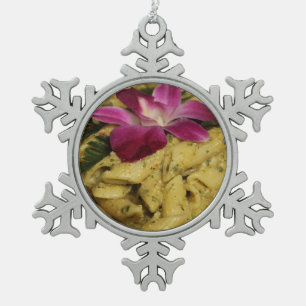 De Schotel van de Deegwaren van Penne Tin Sneeuwvlok Ornament