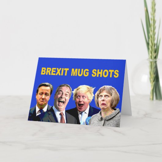 De SCHOTEN van de MOK BREXIT, het Bericht van het Kaart (Voorkant)