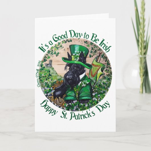 De Schotse Dag van Terrier St. Patrick Kaart (Voorkant)