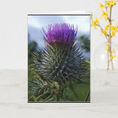 De Schotse Fotografie van de Kunst van de Distel Kaart (Gele Bloem)