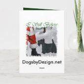 De Schotse Giften van Kerstmis van Terrier Feestdagen Kaart (Achterkant)