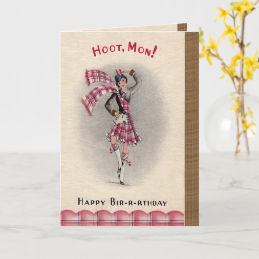 De Schotse Kaart van de Verjaardag (Gele Bloem)