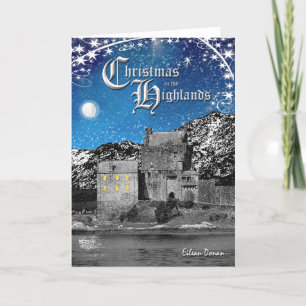 De Schotse Kerstkaart van Hooglanden Feestdagen Kaart