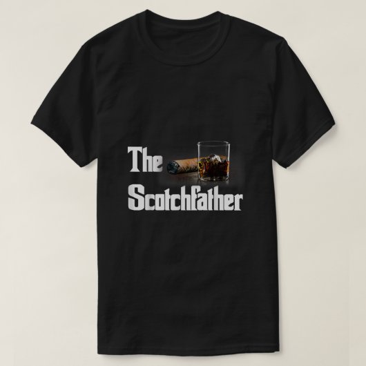 De Schotse pater Funny Whiskey Lover schetst van H T-shirt (Design voorkant)