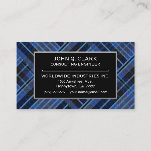 De Schotse Plaid van het Geruite Schotse wollen Visitekaartje (Voorkant)