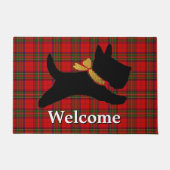 De Schotse Plaid van Terrier personaliseert Deurmat (Voorkant)