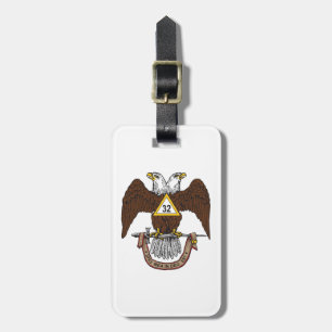 de Schotse Rite Bruin Eagle van de 32ste Graad Bagagelabel