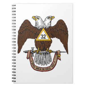 de Schotse Rite Bruin Eagle van de 32ste Graad Notitieboek