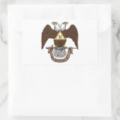 de Schotse Rite Bruin Eagle van de 32ste Graad Rechthoekige Sticker (Tas)