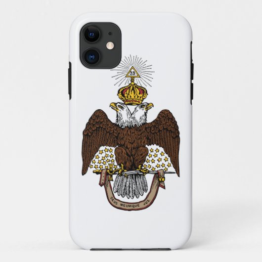de Schotse Rite Bruin Eagle van de 33ste Graad Case-Mate iPhone Case (Achterkant)