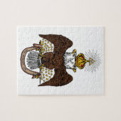 de Schotse Rite Bruin Eagle van de 33ste Graad Legpuzzel (Horizontaal)