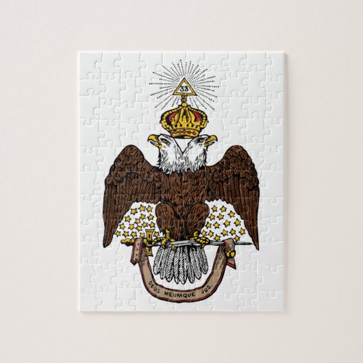 de Schotse Rite Bruin Eagle van de 33ste Graad Legpuzzel (Verticaal)