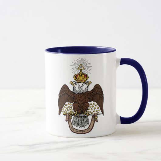 de Schotse Rite Bruin Eagle van de 33ste Graad Mok (Rechts)